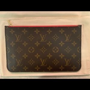 Louis Vuitton Neverfull Monogram Clutch Wristlet